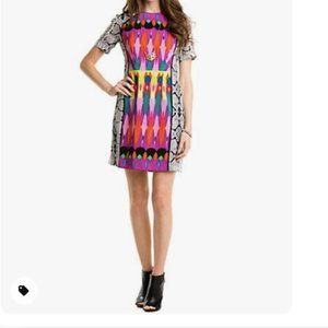 Nanette Lepore "Funhouse" Ivory Snake Inset Print